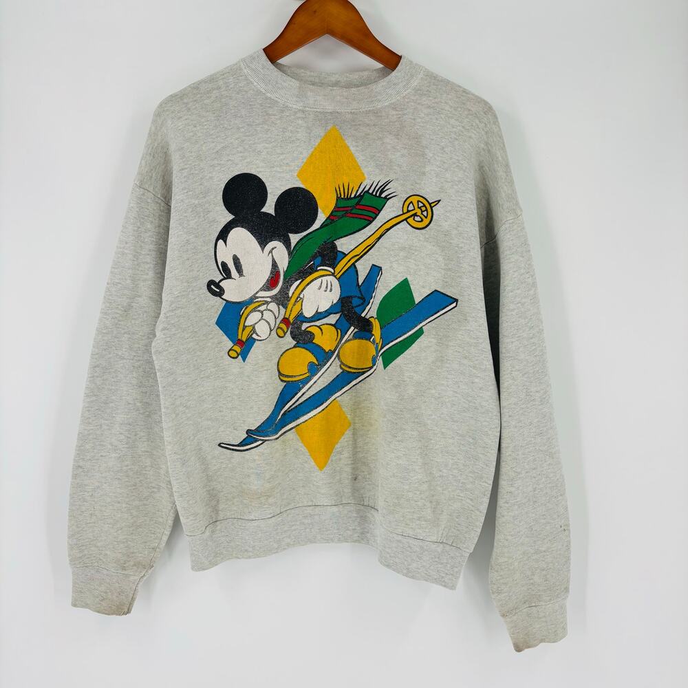 Vintage Disney Mickey Mouse Sweatshirt Size XL Men’s Skiing Mickey Ski 90’s Crew
